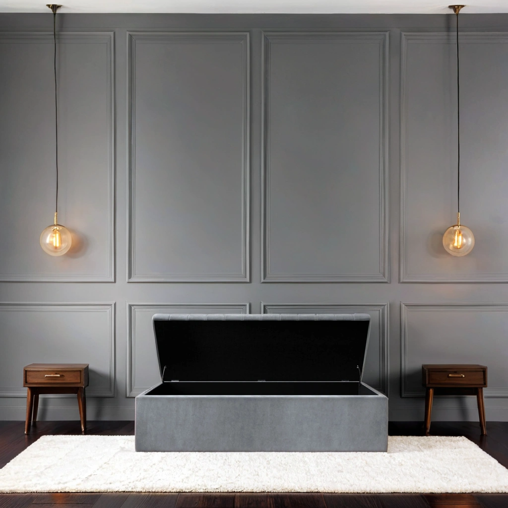 Como Quilted Storage Bench