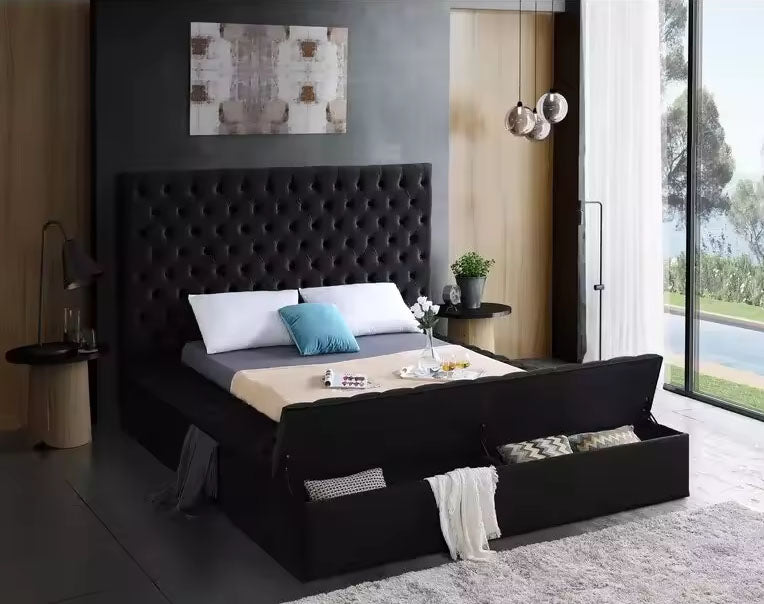 Chesterfield Side & Foot Storage Bed