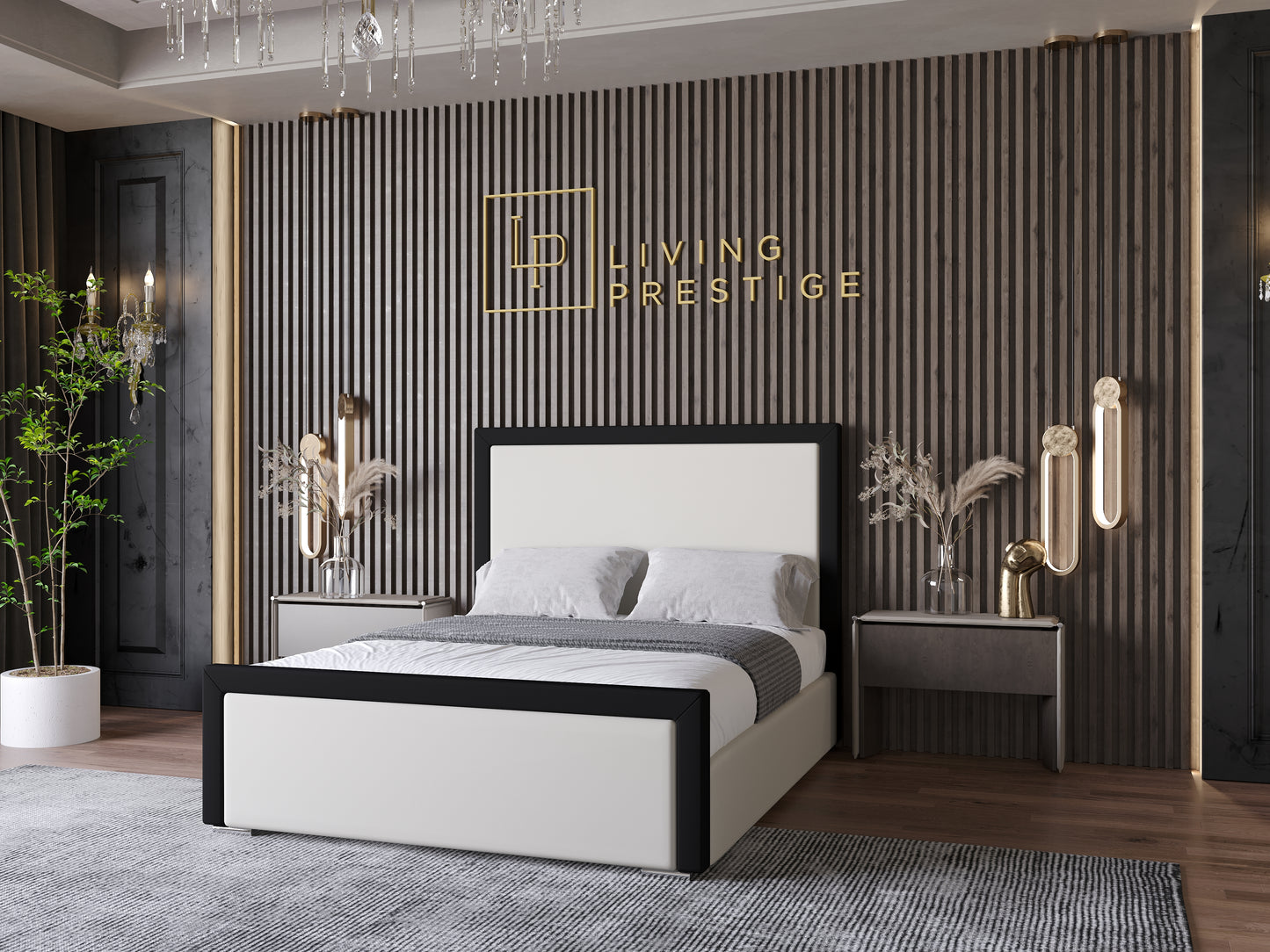 Kyoto Black Trim Bed