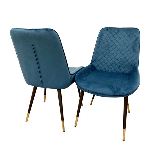 PROMO 4 x Luna Dining Chairs in Navy Blue