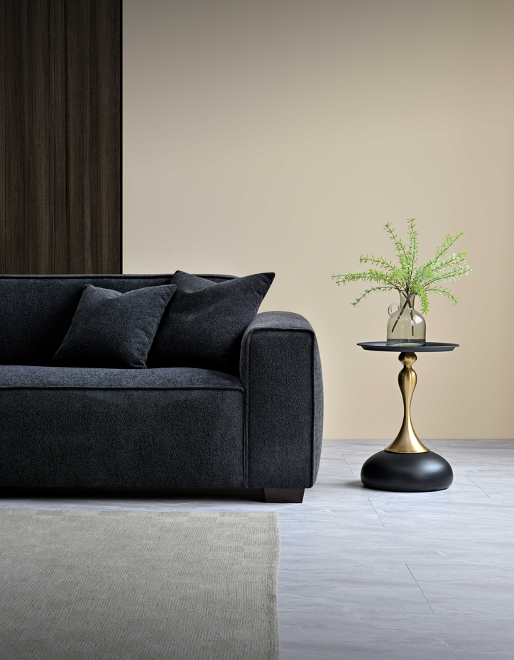 Aluxo Dakota Sofa Range Chaise in Midnight Boucle