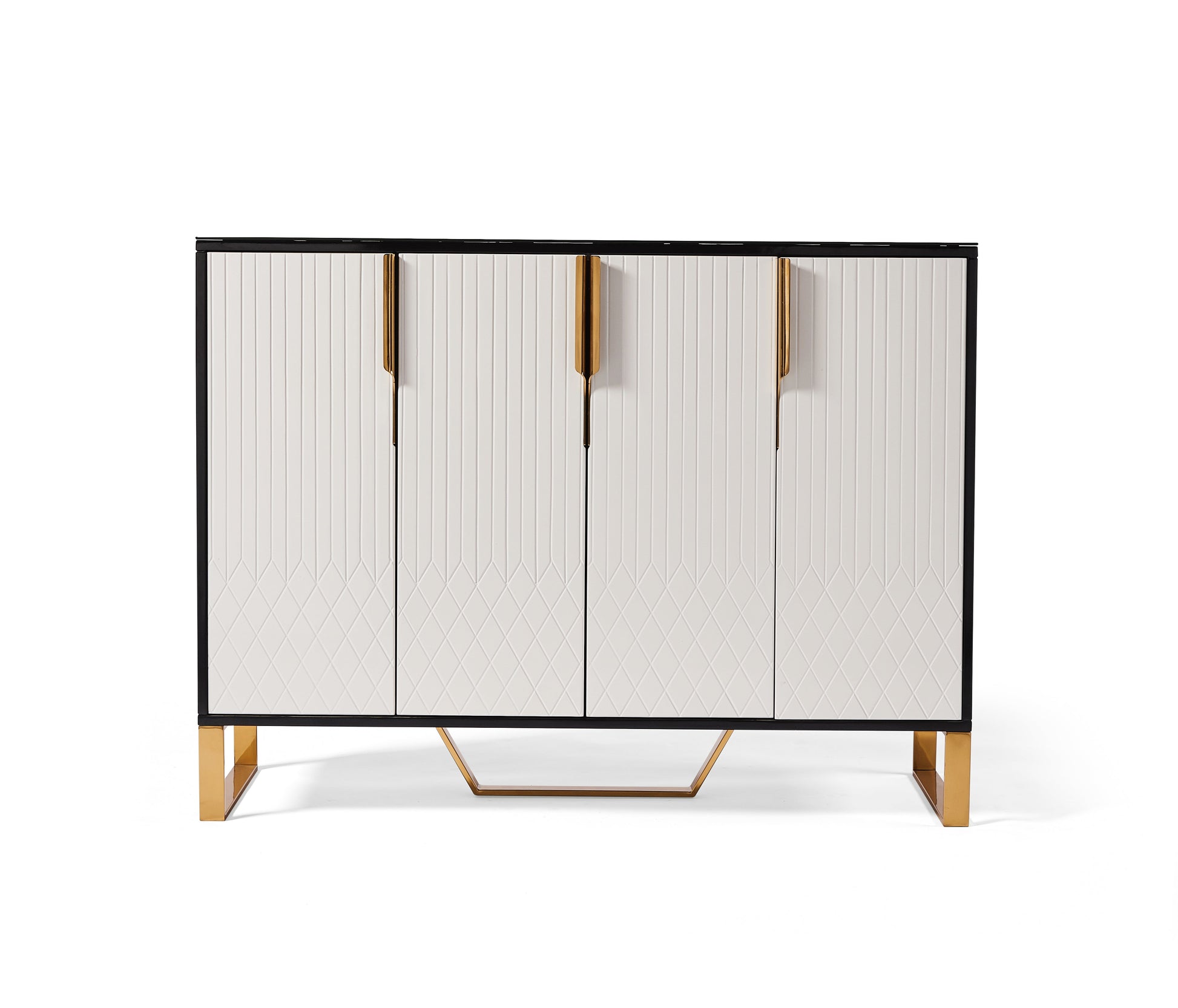 Amal Ribbed Furniture Range - Black, White Gold