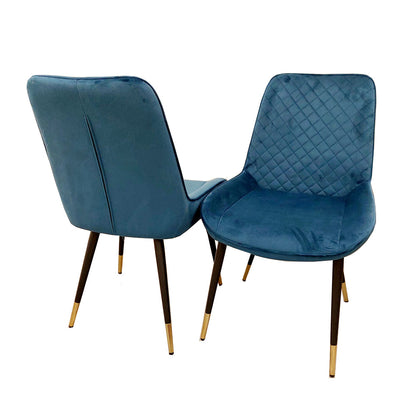 PROMO 4 x Luna Dining Chairs in Navy Blue