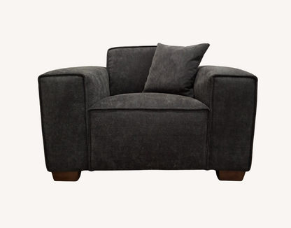 Aluxo Dakota Sofa Range Chaise in Midnight Boucle