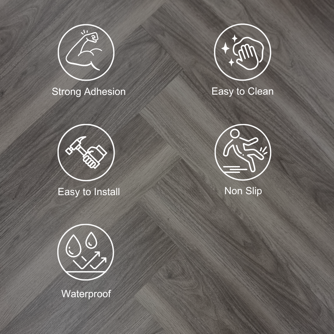 PROMO Self Adhesive Wood Effect Vinyl Flooring Tiles - 36x Floor Planks