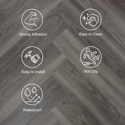 PROMO Self Adhesive Wood Effect Vinyl Flooring Tiles - 36x Floor Planks