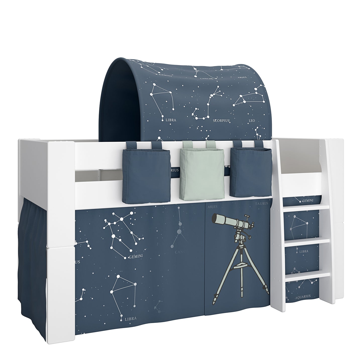 Steens for Kids Stars and Telescope Tent for Mid Sleeper and Bunk Bed