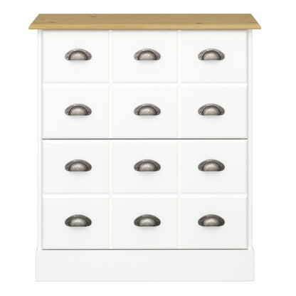 Nola Shoe Cabinet White & Pine