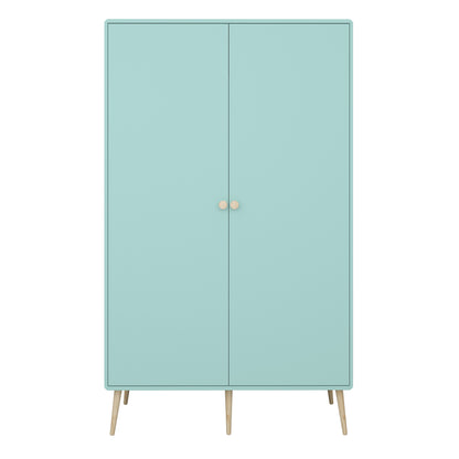 Gaia Wardrobe 2 Doors in Cool Mint