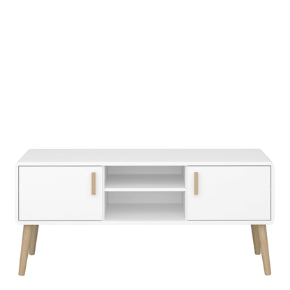 Pavona TV Table 2 Doors, Pure White