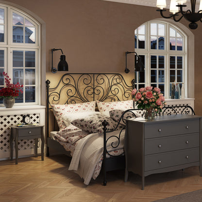 Baroque Nightstand Grey