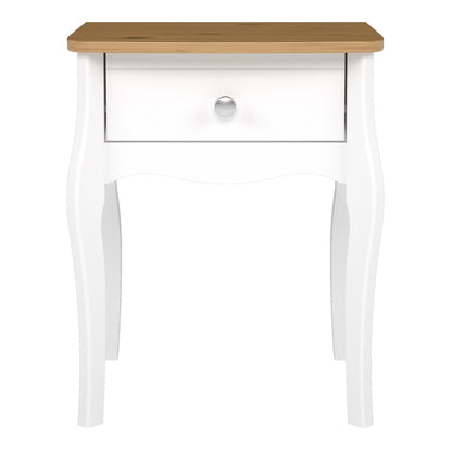 Baroque Nightstand Pure White Iced Coffee Lacquer