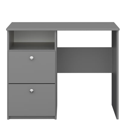 Memphis Desk 2 Drawers in Folkestone Grey