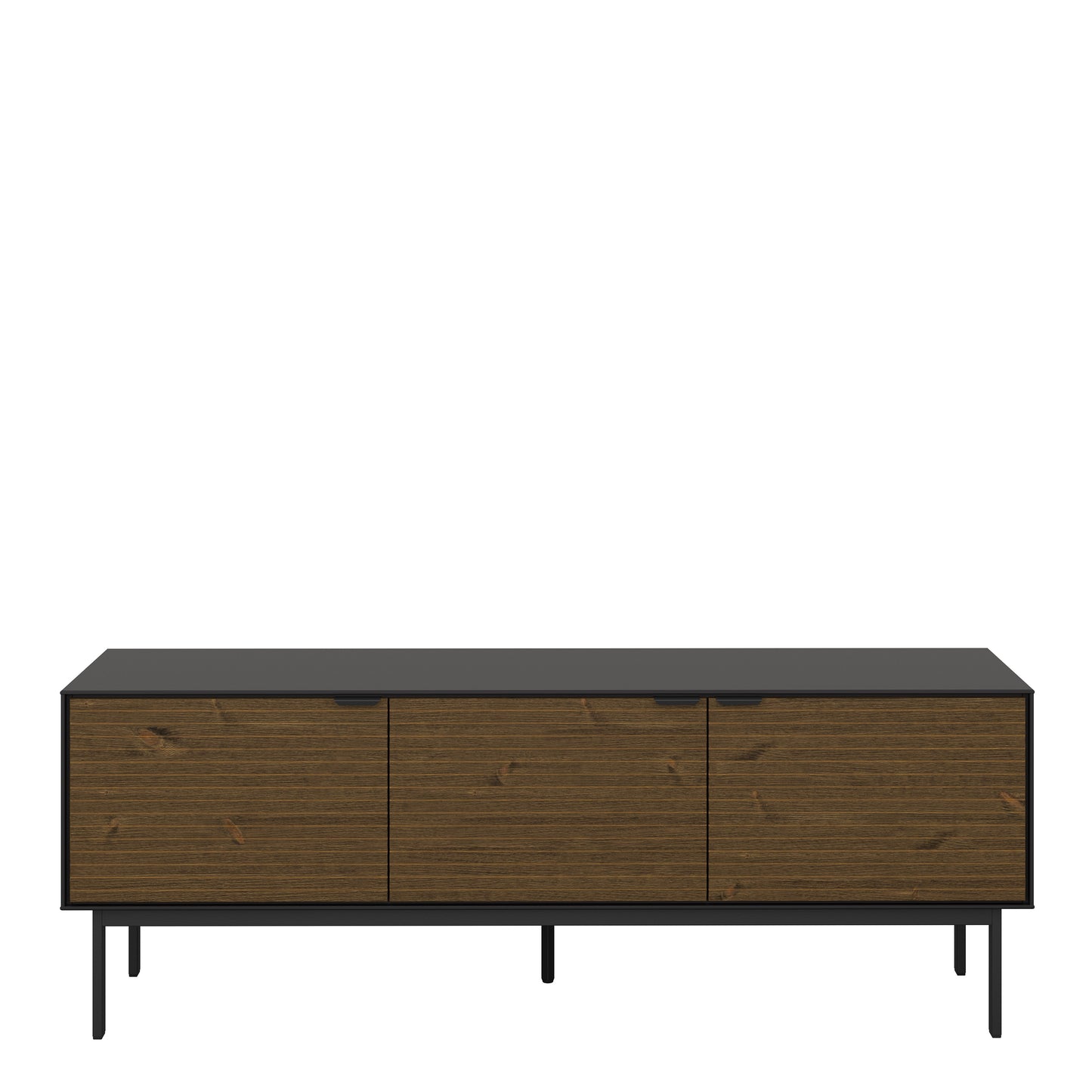 Soma TV Table 3 Doors, Granulated Black Brushed espresso