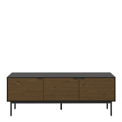 Soma TV Table 3 Doors, Granulated Black Brushed espresso