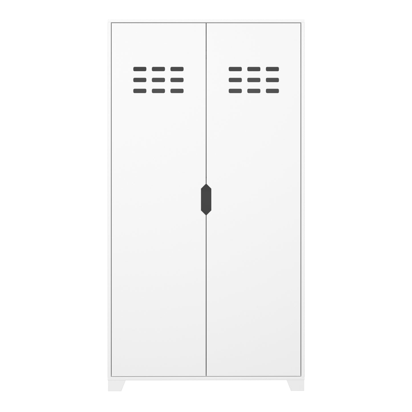 Loke Wardrobe 2 Doors in Pure White