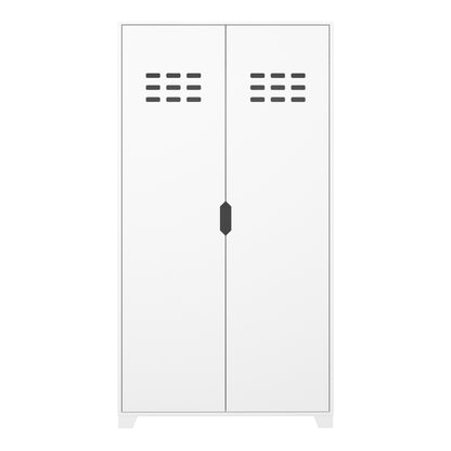 Loke Wardrobe 2 Doors in Pure White