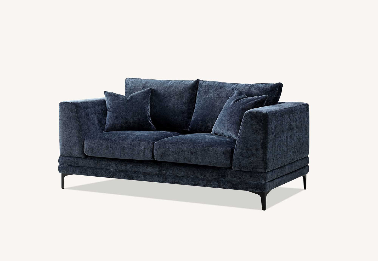 Aluxo Lenox Sofa Range in Aegean Blue Velvet