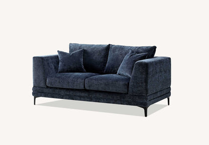 Aluxo Lenox Sofa Range in Aegean Blue Velvet