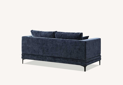Aluxo Lenox Sofa Range in Aegean Blue Velvet