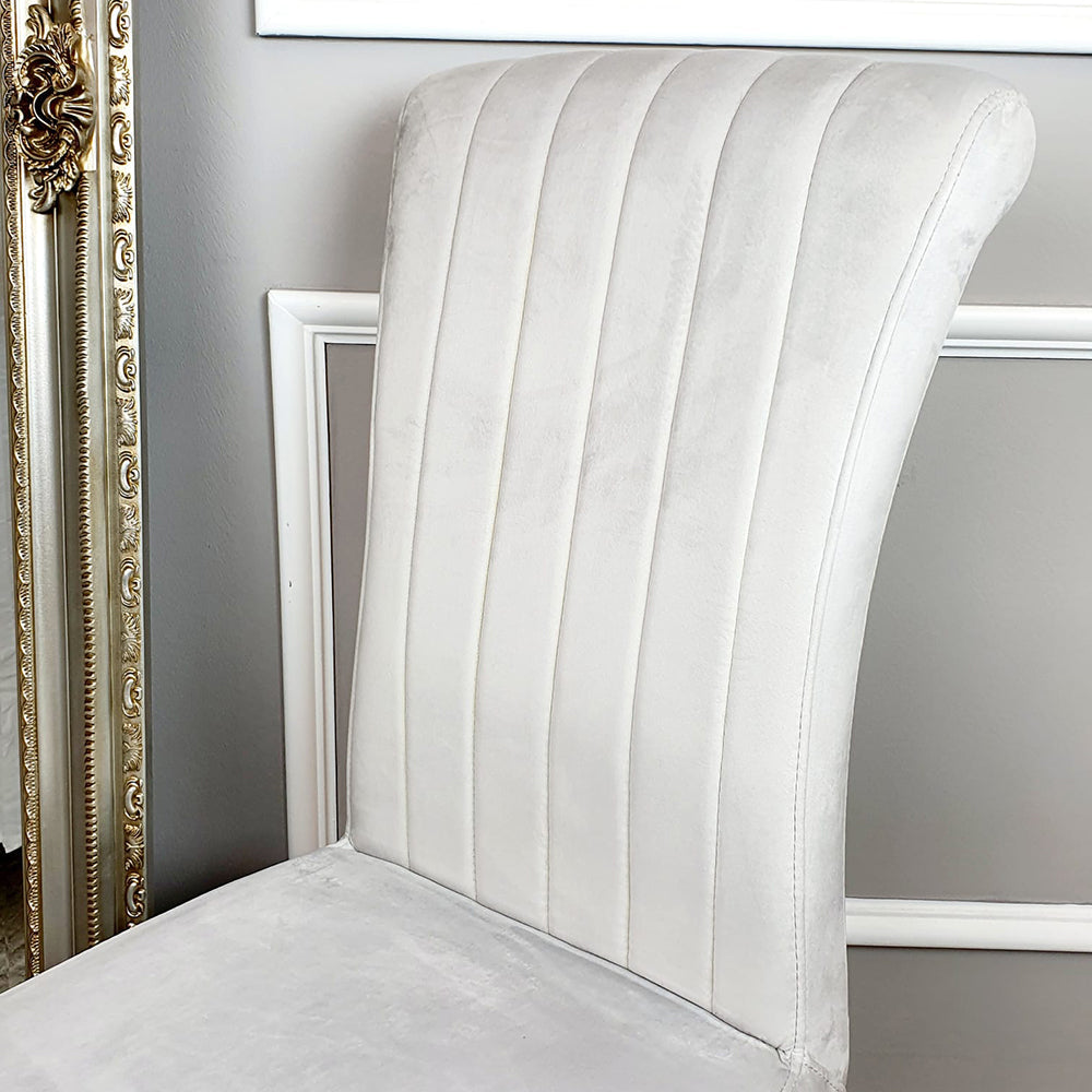 Nicole Dining Chair ALL COLOURS with Plain Back, Line Cross Stitch