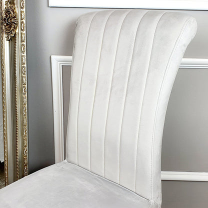 Nicole Dining Chair ALL COLOURS with Plain Back, Line Cross Stitch