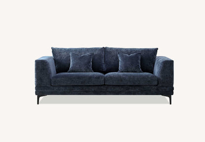 Aluxo Lenox Sofa Range in Aegean Blue Velvet