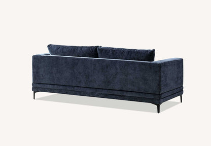 Aluxo Lenox Sofa Range in Aegean Blue Velvet