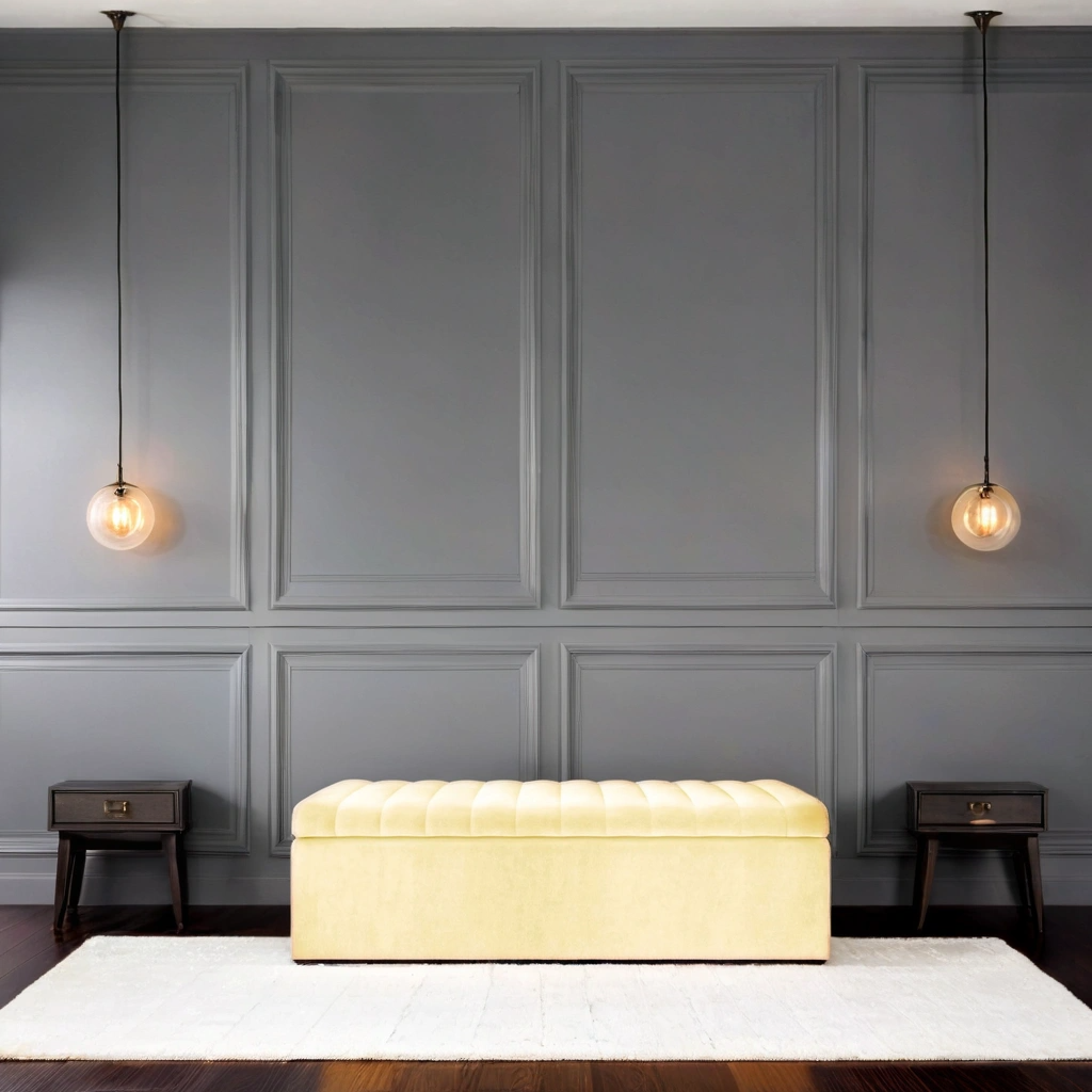 Como Quilted Storage Bench