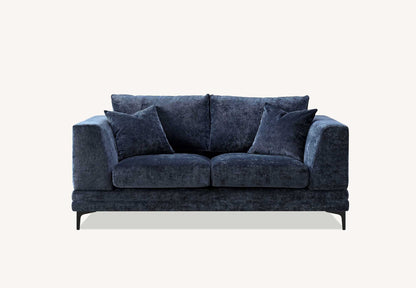 Aluxo Lenox Sofa Range in Aegean Blue Velvet