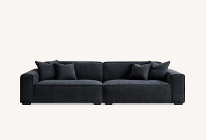 Aluxo Dakota Sofa Range Chaise in Midnight Boucle
