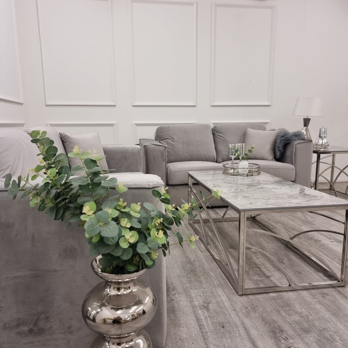 Hudson 3 & 2 Seater Sofa with Fixed Back Cushion