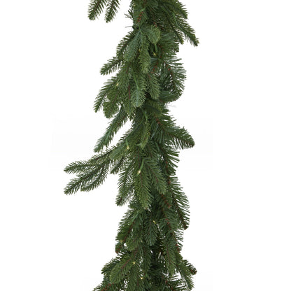 Green Pre-Lit Woodland 200 Led Fir Christmas Garland