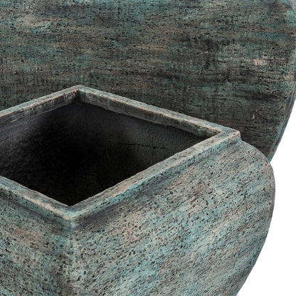 Verdan Square Drum Set Of 2 Planters