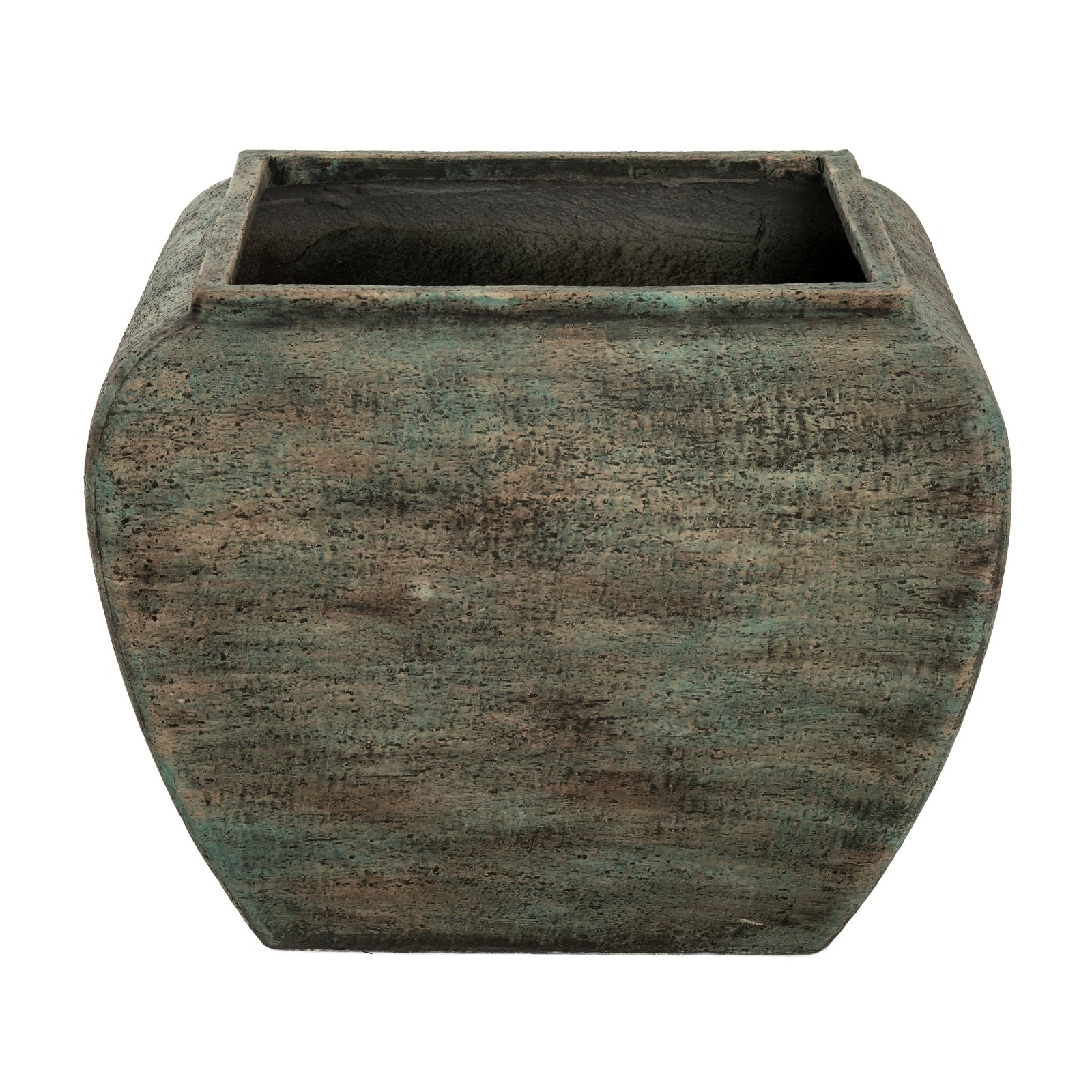 Verdan Square Drum Set Of 2 Planters