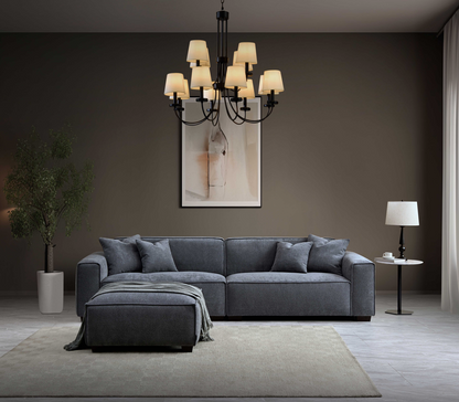 Aluxo Dakota Sofa Range in Charcoal Boucle