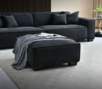 Aluxo Dakota Sofa Range Chaise in Midnight Boucle