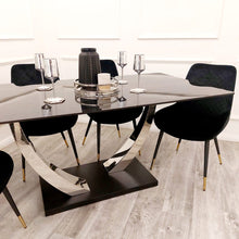PROMO - Venus 1.6 Chrome Dining Table with Black Sintered Stone Top