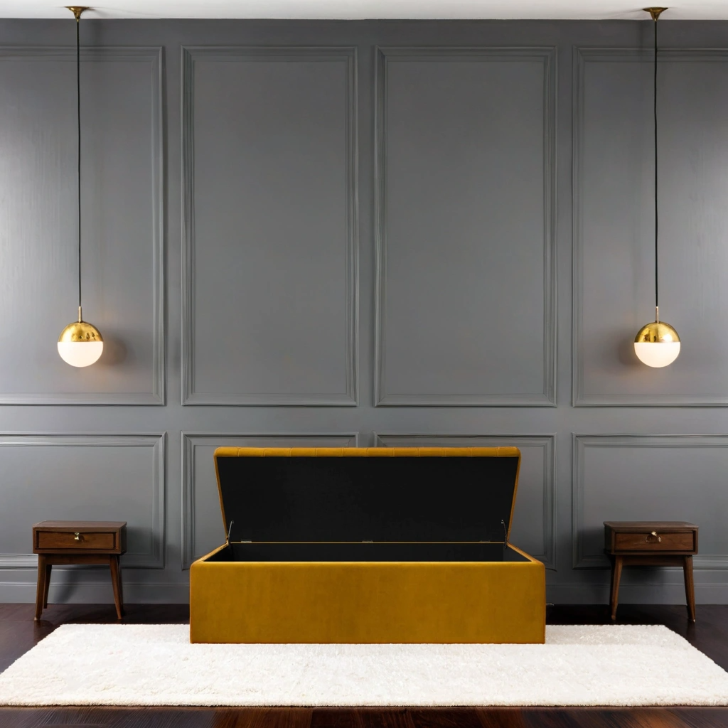 Como Quilted Storage Bench