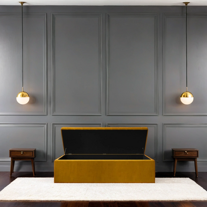 Como Quilted Storage Bench