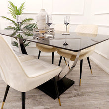 PROMO - Venus 1.6 Chrome Dining Table with Black Sintered Stone Top