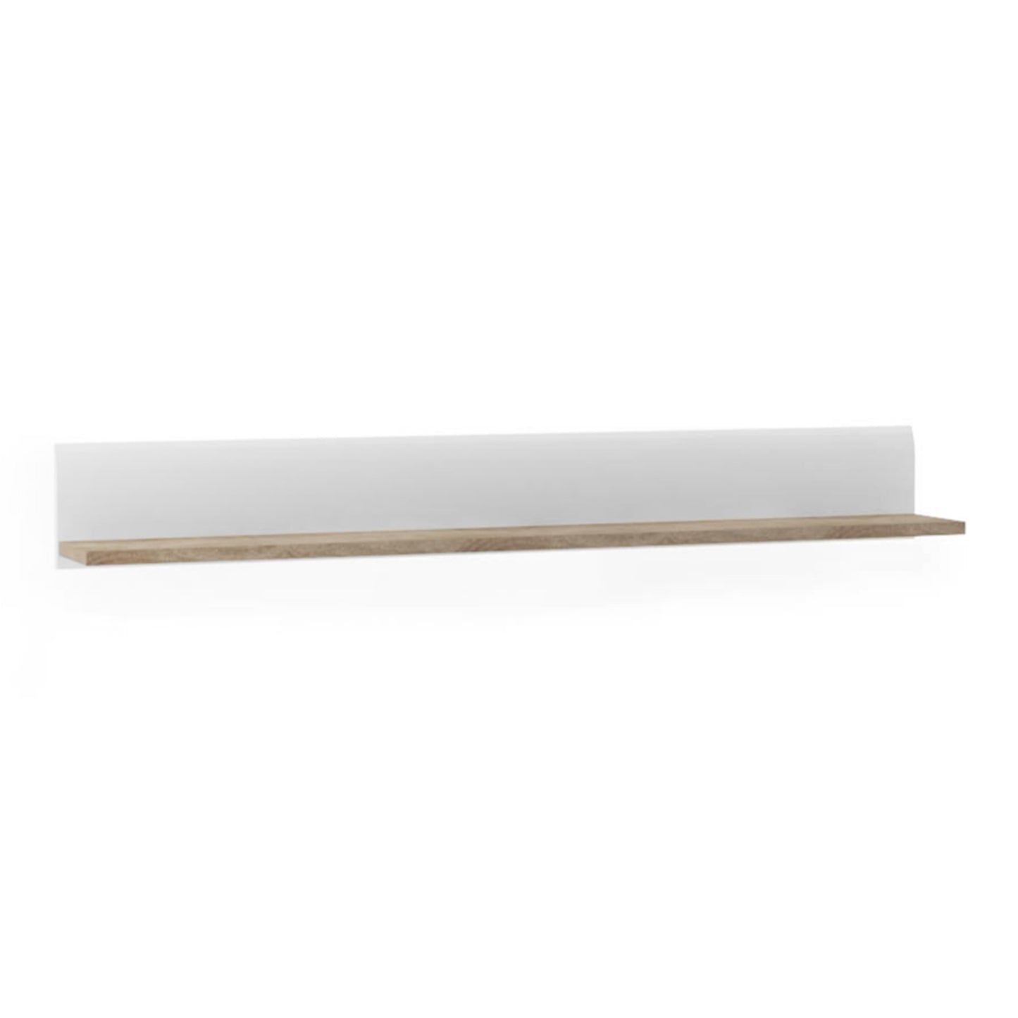 Chelsea Wall Shelf  in White with Oak Trim