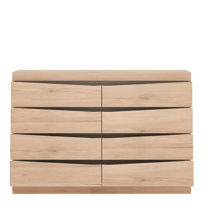 Kensington 4 + 4 Wide Chest of Drawers in Oak