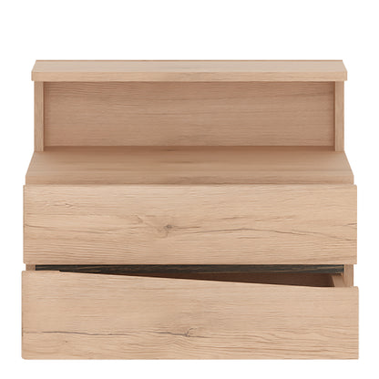 Kensington 2 Drawer Bedside Cabinet LH Drawer (wall fixing) in Oak