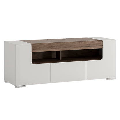 Toronto 140 cm wide TV Cabinet In White and Oak