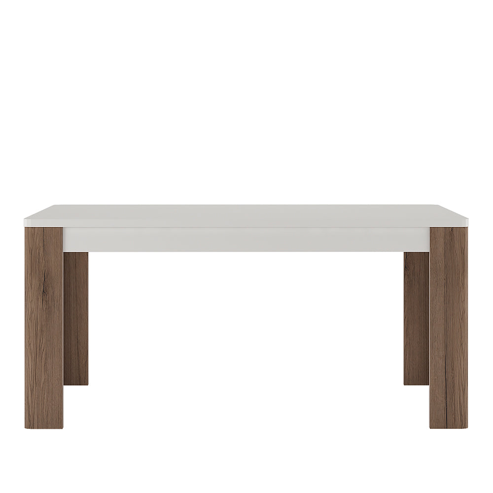 Toronto 160 cm Dining Table In White and Oak