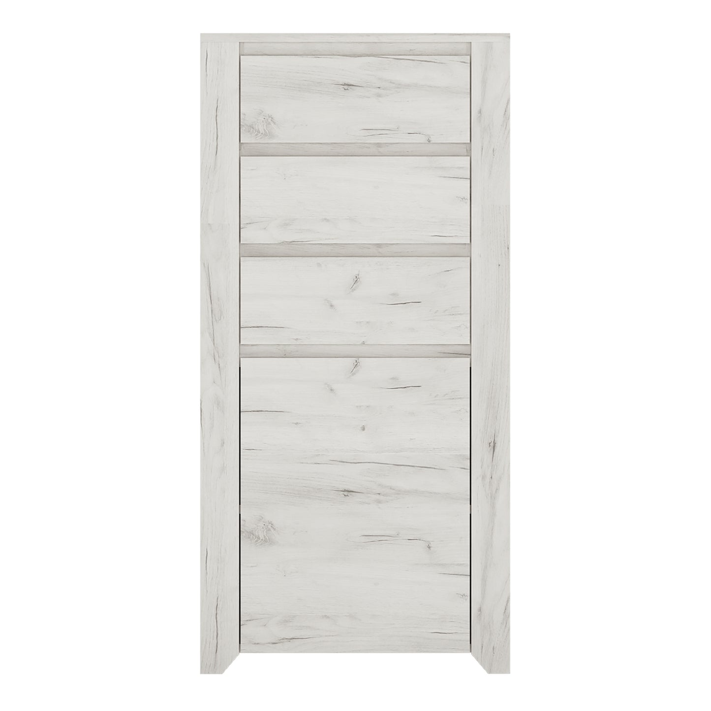 Angel 1 Door 3 Drawer Chest in White Craft Oak