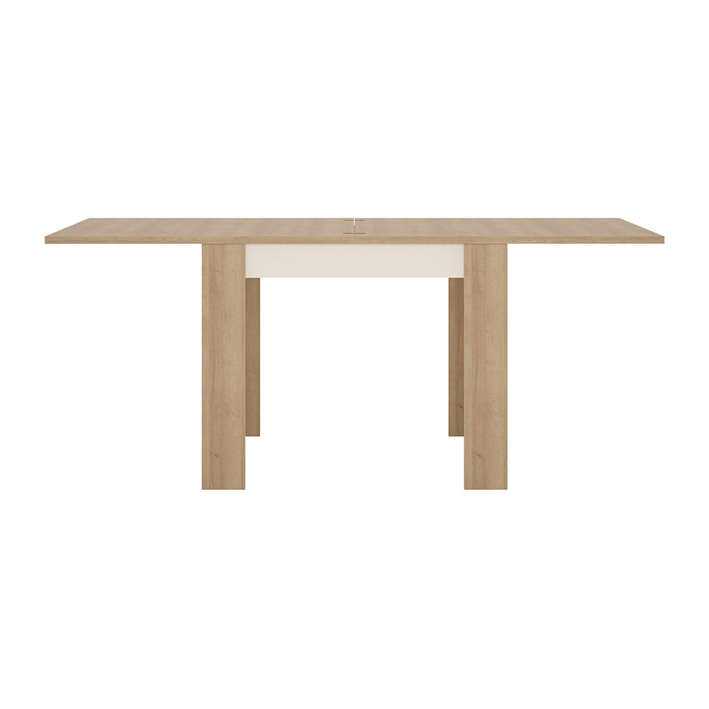 Lyon Small extending dining table 90/180cm in Riviera Oak/White High Gloss