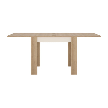 Lyon Small extending dining table 90/180cm in Riviera Oak/White High Gloss