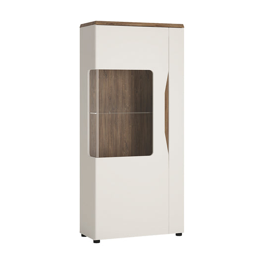 Toledo 1 door low display cabinet (LH) in White and Oak